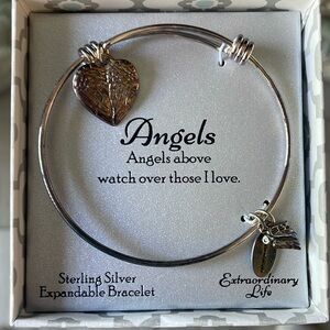 Extraordinary Life Angels STERLING SILVER expandable bracelet